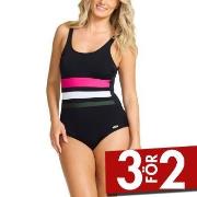 Damella Annabella Chlorine Resistent Swimsuit Svart/Rosa polyester 38 ...