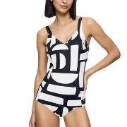 Triumph Summer Allure Wired Swimsuit Svart/Vit C 48 Dam