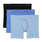 Calvin Klein Kalsonger 3P Icon Cotton Boxer Briefs Svart/Blå bomull La...