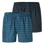 Schiesser Kalsonger 2P Boxershorts multipack Blå bomull 3XL Herr
