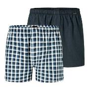 Schiesser Kalsonger 2P Boxershorts multipack Ljusblå Rutig bomull X-La...