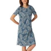 Schiesser Comfort Nightwear Short Sleepshirt Blå 46 Dam