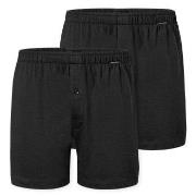 Schiesser Kalsonger 2P Long Boxershorts Svart bomull XX-Large Herr