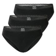Schiesser Trosor 3P Modern Lace Rio Briefs Svart bomull 38 Dam