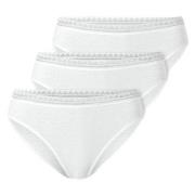 Schiesser Trosor 3P Modern Lace Rio Briefs Vit bomull 44 Dam