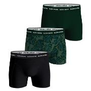 Björn Borg Kalsonger 3P Essential Shorts Svart/Grön bomull Large Herr