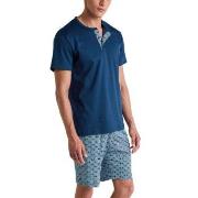 Calida Relax Streamline 4 Short Pyjamas Blå Mönstrad bomull Medium Her...