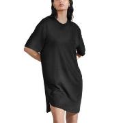 Bread and Boxers Soft Fiber T Shirt Dress Svart viskos X-Large Dam