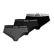 BOSS Kalsonger 6P Bold Design Hip Brief Svart/Vit bomull X-Large Herr