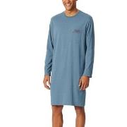 Schiesser Comfort Fit Nightwear Men Nightdress Blå bomull Small Herr