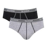 Sloggi Kalsonger 2P For Men Start Midi Grå bomull X-Large Herr