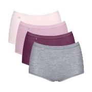 Sloggi Trosor 4P Basic Plus Maxi Panty Rosa/Grå bomull 40 Dam