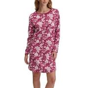 Calida Sweet Dreams Long Sleeve Nightdress Vinröd bomull Medium Dam