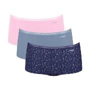 Sloggi Trosor 3P GO Crush Hipster Shorts Rosa/Blå bomull Large Dam