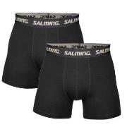 Salming Kalsonger 2P Cotton Boxer Svart bomull Large Herr