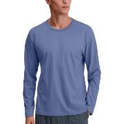 Calida Remix Basic Sleep Long Sleeve Shirt Blå bomull X-Large Herr