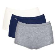 Sloggi Trosor 3P Basic Plus Maxi Colored Blå/Grå bomull 56 Dam
