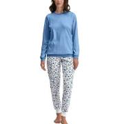 Calida Flower Nights Pyjama With Cuff Blommig bomull Large Dam