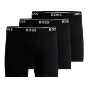 BOSS Kalsonger 3P Power Boxer Brief Long Svart bomull Medium Herr