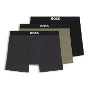 BOSS Kalsonger 3P ONE Boxer Brief Svart/Grön bomull Medium Herr