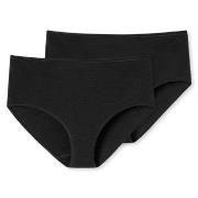 Schiesser Trosor 2P 95-5 Organic Cotton Midi Briefs Svart bomull Mediu...