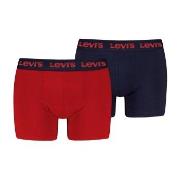 Levis Kalsonger 2P Repeat Logo Boxer Brief Svart/Röd bomull Medium Her...