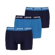 Levis Kalsonger 3P Repeat Logo Boxer Brief Multi Marin/Blå bomull Medi...