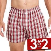 Jockey Kalsonger Woven Poplin Boxer Shorts Röd Mönster bomull X-Large ...