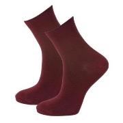 Trofe Bamboo Loose Socks Strumpor 3P Vinröd Strl 39/42 Dam