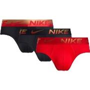 Nike Kalsonger 3P Dri-Fit Essential Micro Hip Brief Röd/svart bomull X...