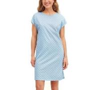 Calida Lovely Nights Short Sleeve Nightdress Blå Mönstrad bomull X-Sma...