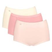 Sloggi Trosor 3P Basic Plus Maxi Colored Röd/Gul bomull 46 Dam