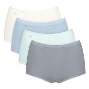 Sloggi Trosor 4P Basic Plus Maxi Panty Blå/Blå bomull 44 Dam