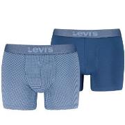 Levis Kalsonger 2P Boxer Briefs Cotton Check Blå bomull X-Large Herr