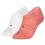 Tommy Hilfiger Strumpor 2P Cotton Blend Logo Footie Socks Korall/vit S...