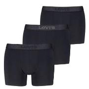 Levis Kalsonger 3P Logo Boxer Briefs Svart bomull Small Herr