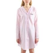 Esprit Calista Flannel Nightshirt Vit/Rosa bomull 44 Dam