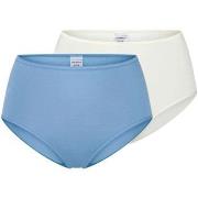 Schiesser Trosor 2P Modal Essentials Midi Slips Vit/Blå modal 38 Dam