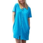 Trofe Short Sleeved Beachrobe Turkos Medium Dam