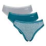 Sloggi Trosor 3P GO Crush High Leg Briefs Turkos Mönster bomull X-Smal...