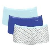 Sloggi Trosor 3P GO Crush Hipster Shorts Blå Mönstrad bomull Large Dam