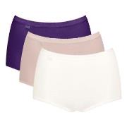 Sloggi Trosor 3P Basic Plus Maxi Colored D1 Rosa/Lila bomull 48 Dam