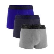 Under Armour 3P Performance Cotton Solid 3in Boxers Grå/Blå Large Herr