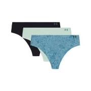 Under Armour Trosor 3P Pure Stretch Invisible Thong Blå/Grön Small Dam