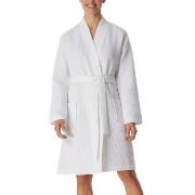 Schiesser Essentials Waffle Bathrobe Vit bomull X-Large Dam