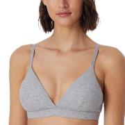 Schiesser BH Pure Rib Organic Cotton Soft Bra Grå C 70 Dam