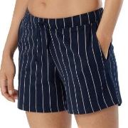 Schiesser Women Mix and Relax Shorts Marin Randig bomull 36 Dam
