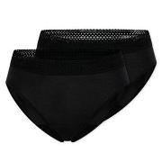 Schiesser Trosor 2P Care Rio Period Pants Svart bomull 44 Dam