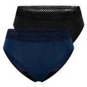 Schiesser Trosor 2P Care Rio Period Pants Svart/Blå bomull 40 Dam