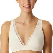 Schiesser BH Unique Cotton Soft Bra With Lace Creme bomull B 80 Dam